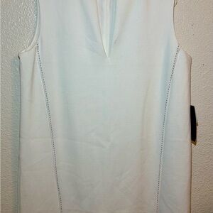 Zara White Sleeveless Tunic Top